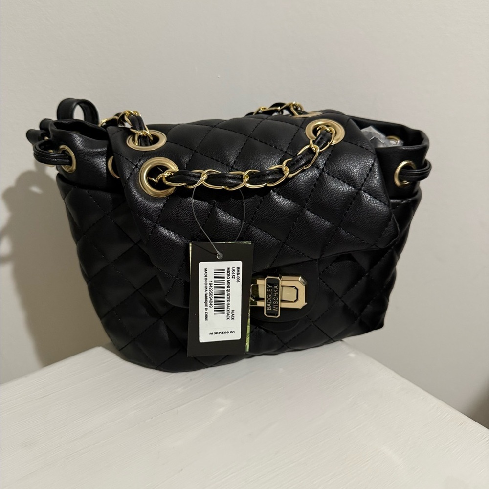 Badgley Mischka Micro Quilted Backpack *NWT*